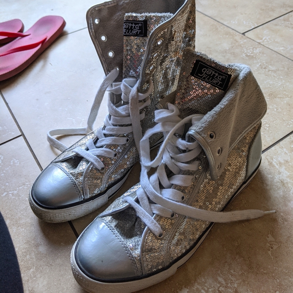 Silver sequin High-tops